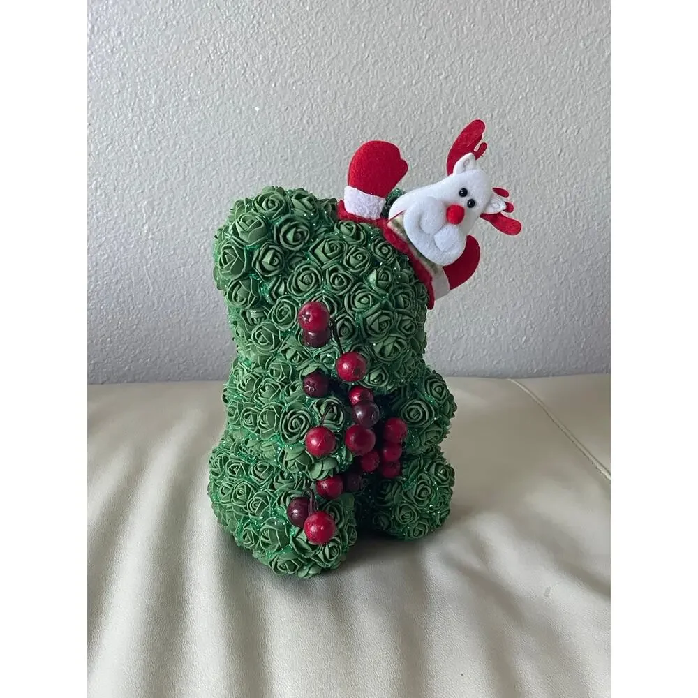 Handmade Christmas Bear From Roses